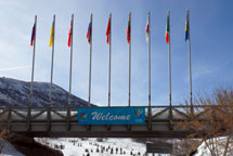 Olympic Venue Protocol Flags and Flagpoles at Soldier Hollow Cross Country Skiing Event